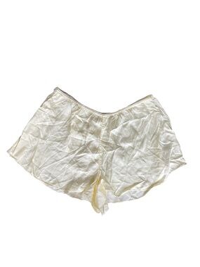 aerie Satin Sleep Shorts Light Yellow Cream M